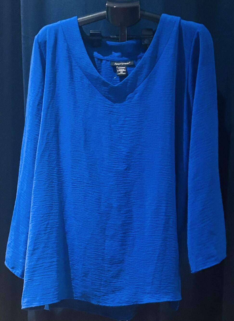 NWT Ashley Stewart Electric Blue Women's Blouse size 18/20